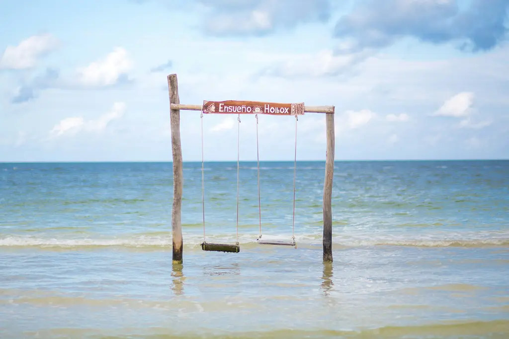 Swings in the sea on Holbox